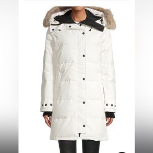 Shelburne Parka With Removable Coyote Fur Trim in white